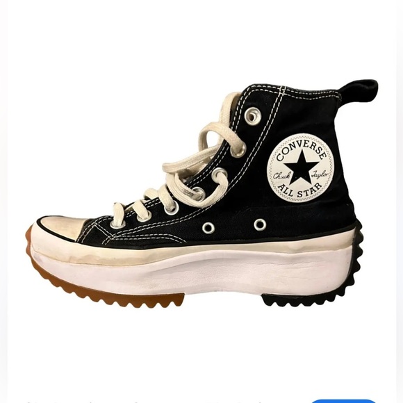 Converse Shoes - Converse Black Cloth Trainers - Size 6.5